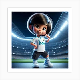 Little Soccer Player Art Print