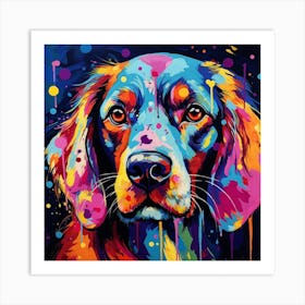 Colorful Dog Painting Art Print