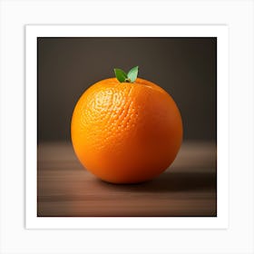 Orange On A Table Art Print