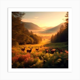 Deer In The Meadow 2 Art Print