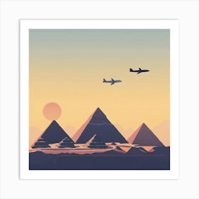 A Pyramids Of Giza Minimal Illustration 1719955350 2 Art Print