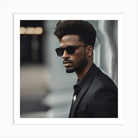 Black Man In Sunglasses Art Print