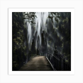 Waterfalls In The Forest Art Print