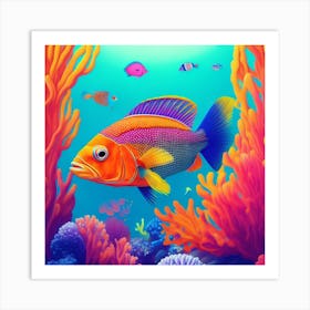 Colorful Fish In The Sea 1 Art Print