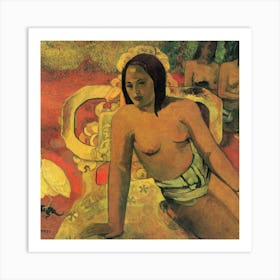 Nude Woman In A Chair Art Print