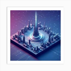 Neo Spire Art Print