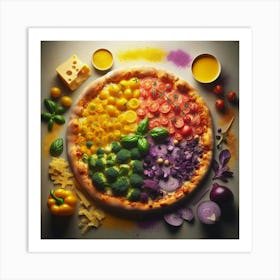 Rainbow Pizza 2 Art Print