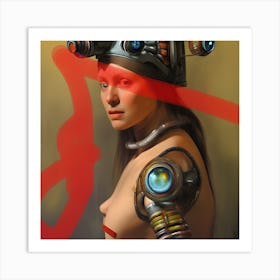 Robot Girl 8 Art Print