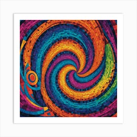 Colorful Spiral Art Print