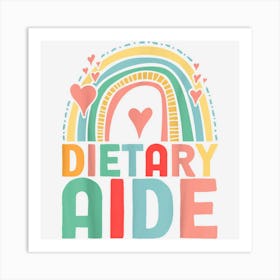 Funny Dietary Aide Groovy Appreciation Day Week Healthcare Art Print