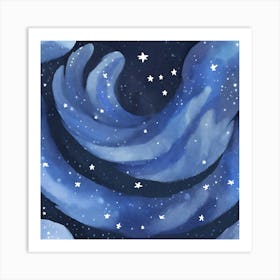 Galaxy Blue 1 Art Print