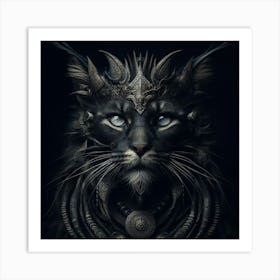 Cat Of The Night Art Print