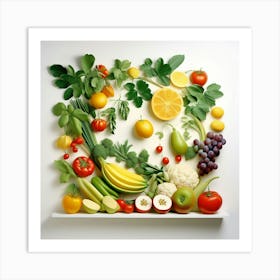 A wonderful assortment of fruits and vegetables 2 Art Print