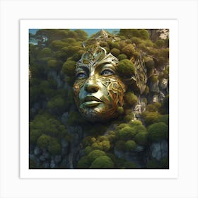 Elven Head Tree Art Print