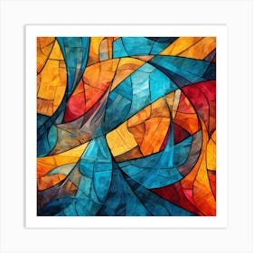 Abstract Stained Glass Background 2 Art Print