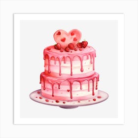 Valentine'S Day Cake 12 Art Print