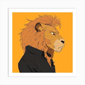 Lion Bored Art Print
