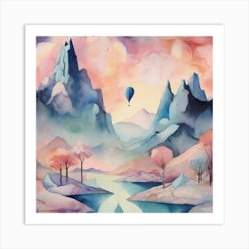 Watercolour Painting Art Print