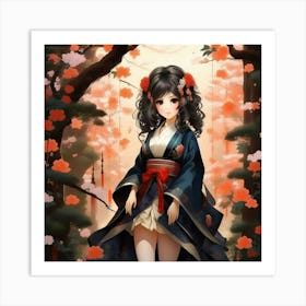 Japanese doll Art Print