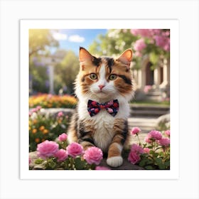 Cat In A Bow Tie 1 Art Print