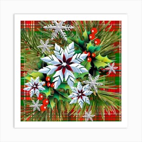 Christmas Holly Art Print