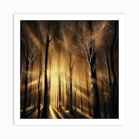 Golden Forest 20 Art Print