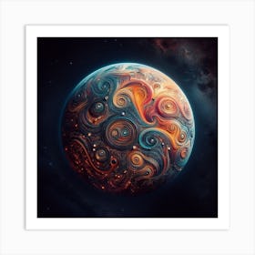 Planet Of Swirls Art Print