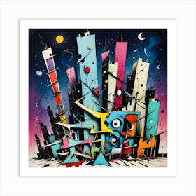 Graffiti City Art Print