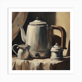 Still Life With Tea Kettle Art Print