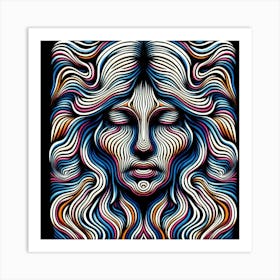 Psychedelic Woman Art Print