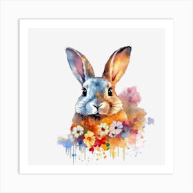 Watercolor Bunny 1 Poster