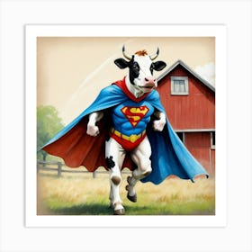 Super Cow 4 Art Print