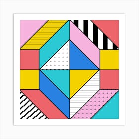 Memphis Futura Pattern 04 Art Print