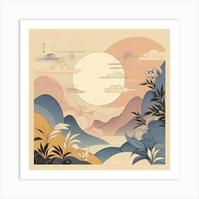 Chinese Landscape Painting 8 Art Print