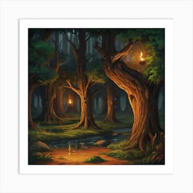 Dark Forest Art Print