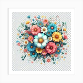 Bouquet Of Flowers Art Print