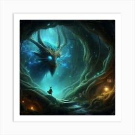 Dragon In The Forest 1 Art Print