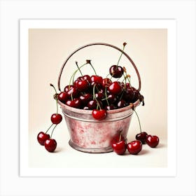 Cherry In A Bucket Art Print