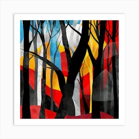 Abstract Forest Art Print