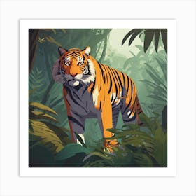 Tiger In The Jungle 12 Art Print