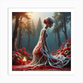 Girl In The Forest 1 Art Print