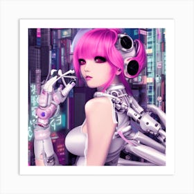 Robot Girl 6 Art Print