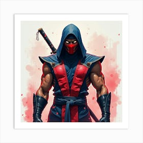 Mortal Kombat Ninja Fighter Concept Art (434) Art Print