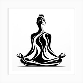 Meditating Woman Art Print