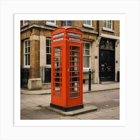 From London with Love: The Classic Red Telephone Box Art Print