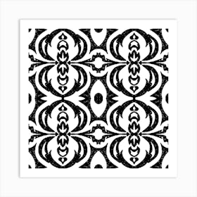 Black And White Seamless Pattern Art Print