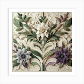 Botanical pattern 1 Art Print