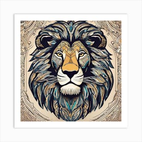 Lion Head 40 Art Print