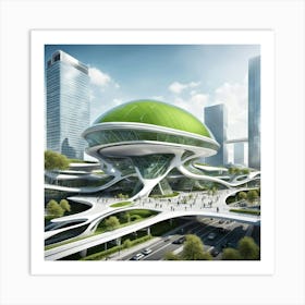 Futuristic City 83 Art Print