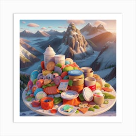 Mountain Of Food Art Print